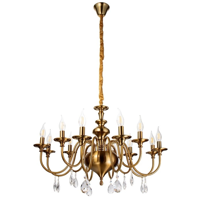 Люстра Люстра "Антер" 12х40Вт Е14 латунь 75х75х50 см BayerLux