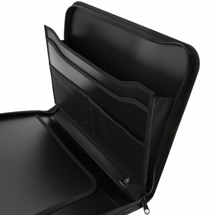 Папка на молнии А4, 2 отделения, Calligrata, 350 х 282 х 33 мм, пластик, 4 кармана, бизнес-класс, черная Папка на молнии А4, 2 отделения, Calligrata, 350 х 282 х 33 мм, пластик, 4 кармана, бизнес-класс, черная