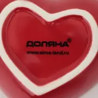 Соусники &laquo;Сердце&raquo;, 7.8&times;7.2&times;2.5 см, набор 4 шт., керамика, красные