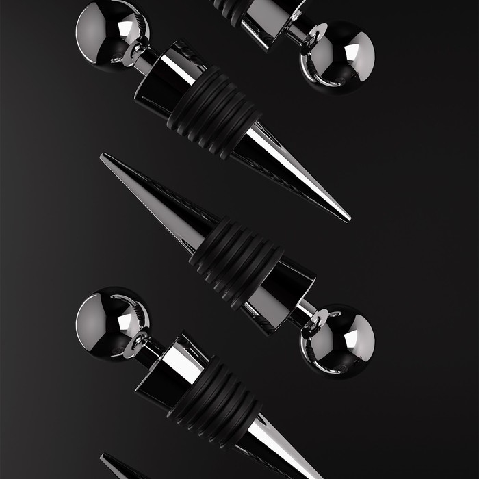 Пробка для бутылки Доляна «Шар», 9 см, цвет серебряный Пробка для бутылки Доляна «Шар», 9 см, цвет серебряный