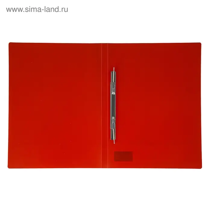 Папка с пружинным скоросшивателем А4, 500 мкм, корешок 15 мм, Calligrata, до 100 листов, красная