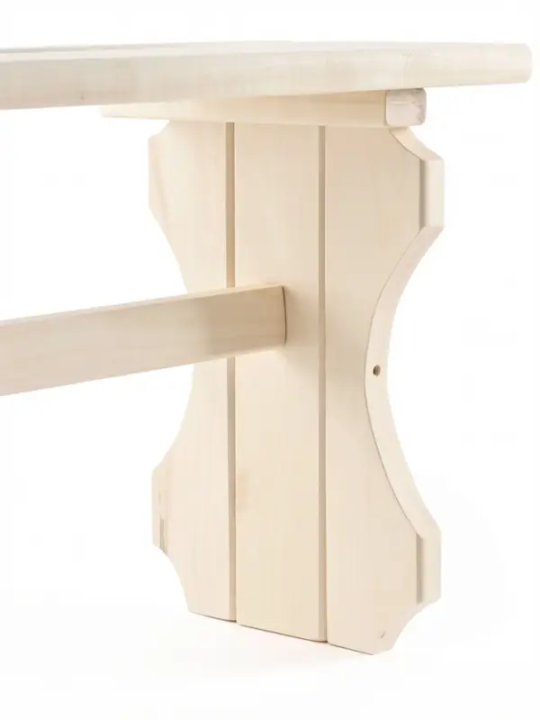 Лавка деревянная, резная №2 90х42х30 см