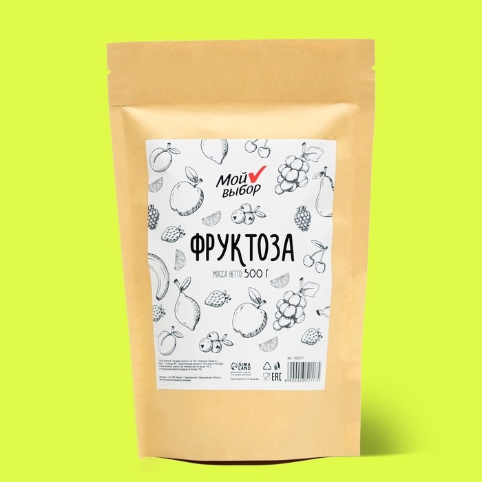 Фруктоза  Фруктоза "Мой выбор", 1000 гр.