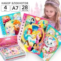 Блокнот А7, 28 листов, набор 4 шт., &laquo;Сказки&raquo;