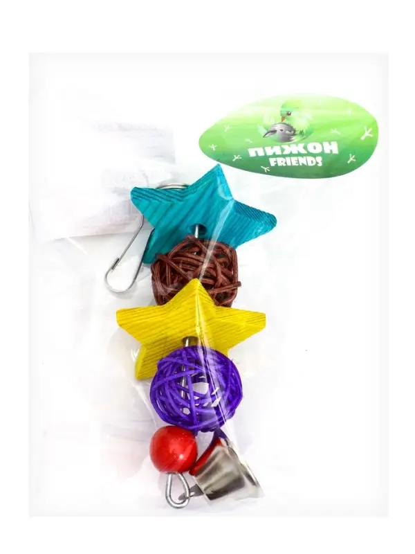 Игрушка для птиц &laquo;Лоза-звезда&raquo;, 16 см, цвет МИКС