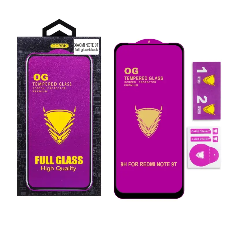Защитное стекло Xiaomi Note 9T OG 3D черное Защитное стекло Xiaomi Note 9T OG 3D черное