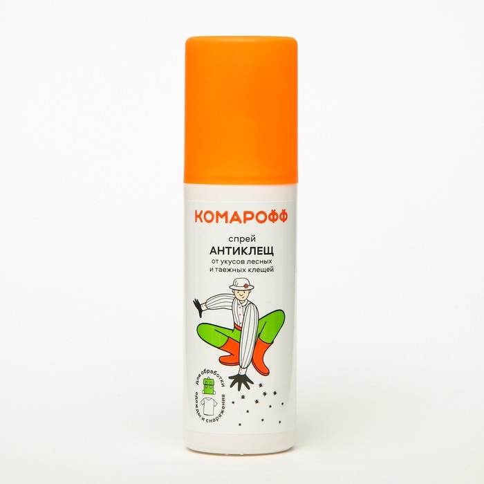 Спрей от укусов лесных и таежных клещей  Спрей от укусов лесных и таежных клещей "Комарофф", Антиклещ, 125 мл