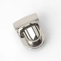 Застёжка для сумки TEIRA, металлическая, 19.5 г, 3.3×2.5 см, цвет серебряный