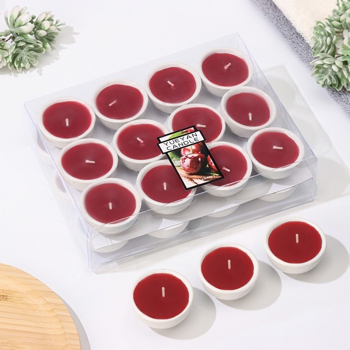 Набор свечей ароматических Набор свечей ароматических "Вишня", 24 шт, 5х2,8 см