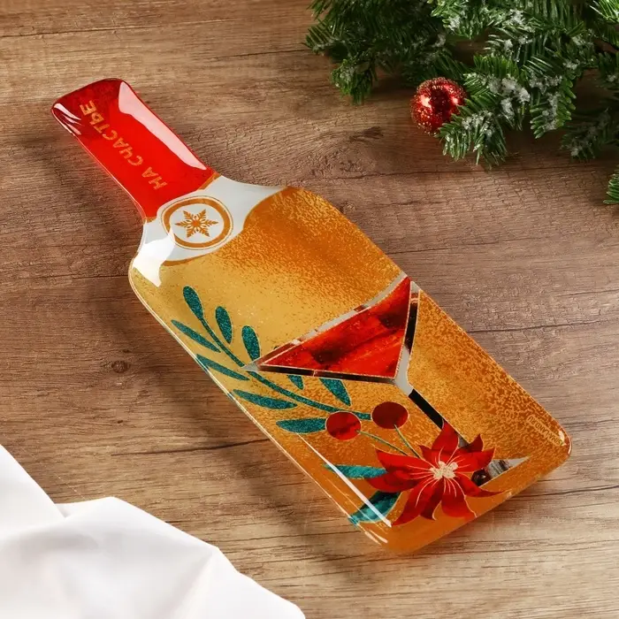 Блюдо сервировочное новогоднее &laquo;На счастье&raquo;, 12&times;35 см