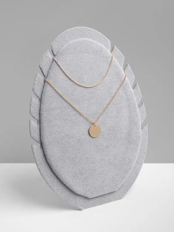 Подставка под кулоны и цепочки &laquo;QF. Овал&raquo;, 5 мест, 20&times;1.5&times;28 см, серая