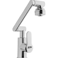 Смеситель для кухни ZEIN Z3707, регулируемый излив высотой 25 см, аэратор 2 режима, хром