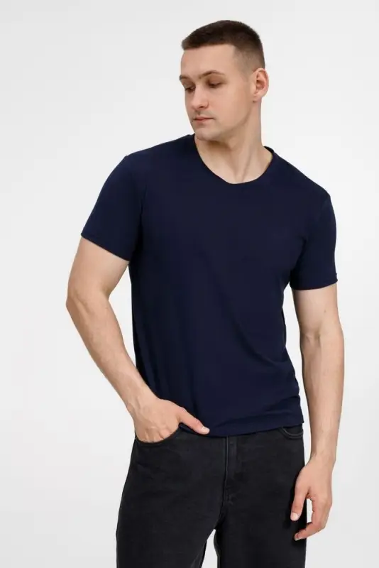 Футболка унисекс Senti, темно-синяя, размер S Футболка унисекс Senti, темно-синяя, размер S