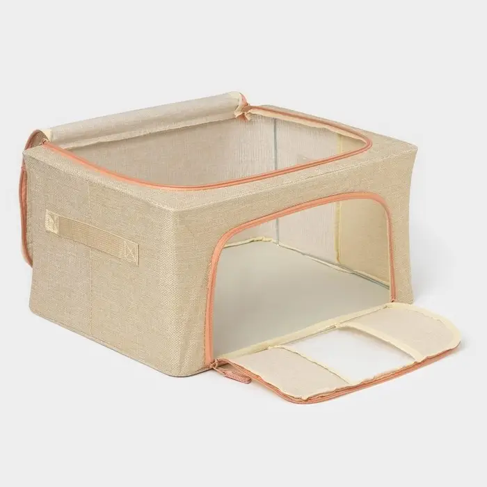 Кофр для хранения вещей Доляна &laquo;Моне&raquo;, 39&times;29&times;20 см, бежевый