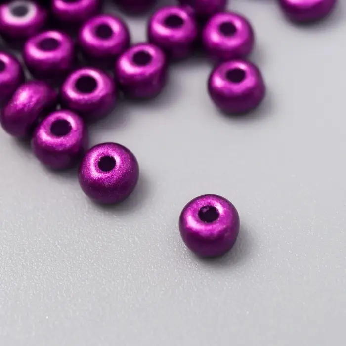 Бисер стекло 6/0  Бисер стекло 6/0 "Металлик. Фиолет" 10 гр