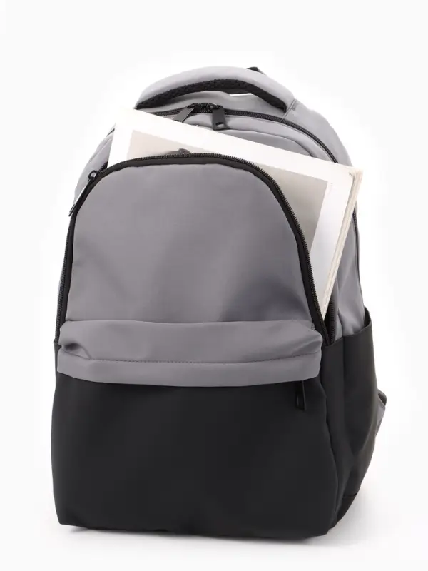 Рюкзак городской, 2 отделения, 3 кармана, водонепроницаемое дно, 27&times;14&times;39 см, серый