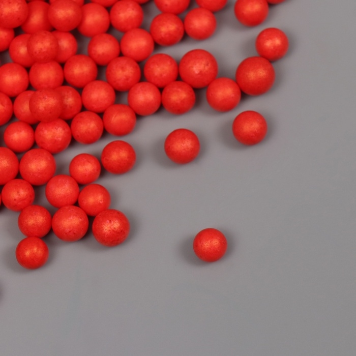 Декор для творчества пенопласт Декор для творчества пенопласт "Ассорти шариков" красный набор 10 гр