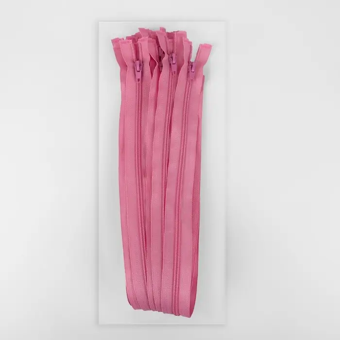 Молния «Спираль», №5, разъёмная, замок автомат, 60 см, розовая Молния «Спираль», №5, разъёмная, замок автомат, 60 см, розовая
