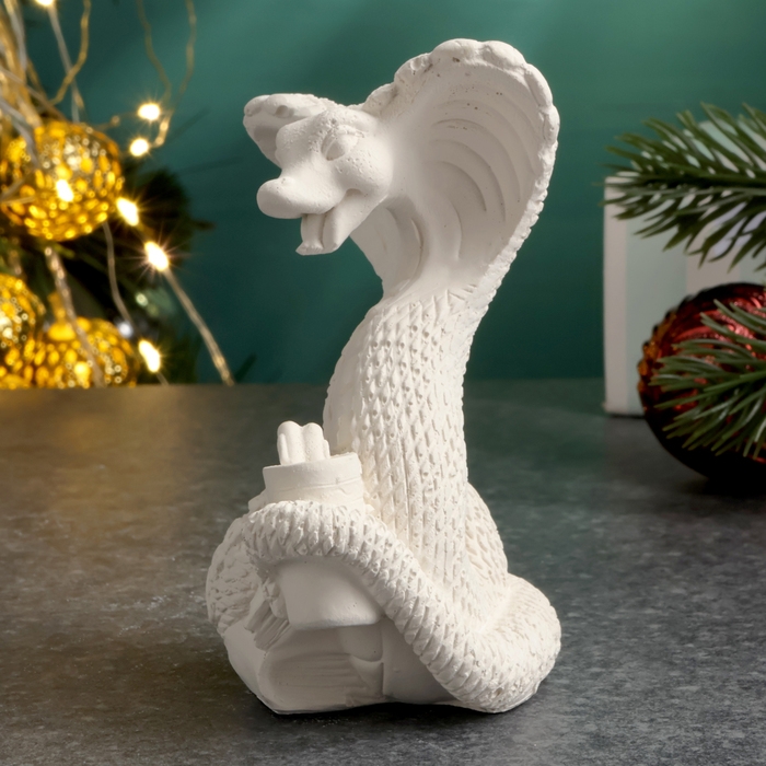 Новый год. Символ 2025. Фигура для раскраски  Новый год. Символ 2025. Фигура для раскраски "Змея желает удачи", 8см