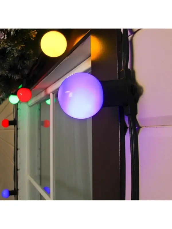 Гирлянда &laquo;Белт-лайт&raquo; 50 м, IP65, 2W, тёмная каучуковая нить, шаг 20 см, Е27 (без ламп), 220 В