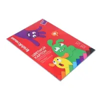 Картон цветной ErichKrause. Jolly Friends, А4, 10 цветов, 10 листов, мелованный, односторонний, глянцевый, на склейке