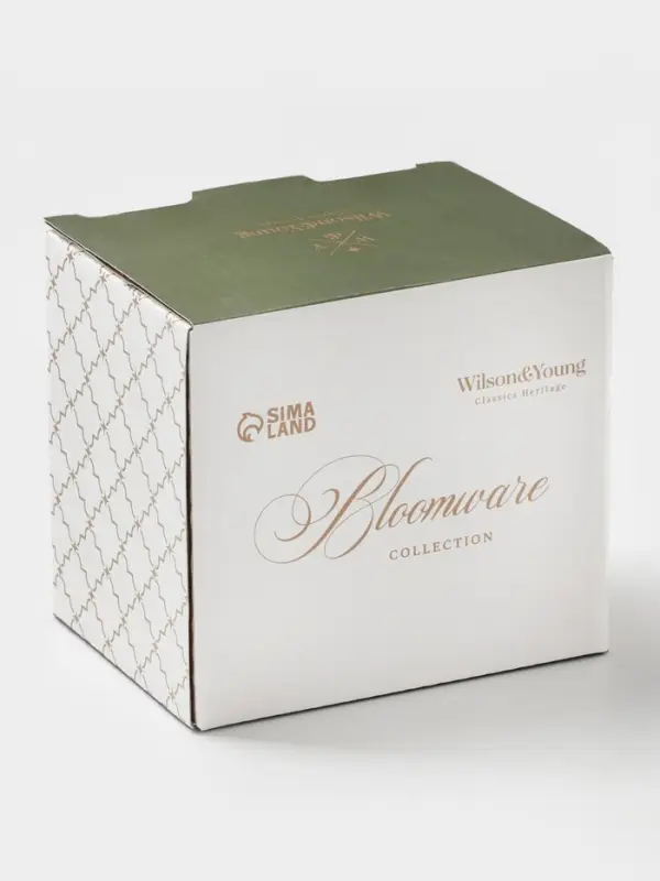 Молочник WY Bloomware, 250 мл, фарфор, белый, зелёный