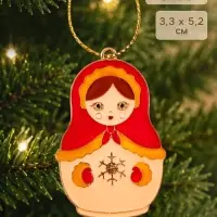 Ёлочная игрушка &laquo;Матрешка&raquo;, 3.3&times;5.2 см