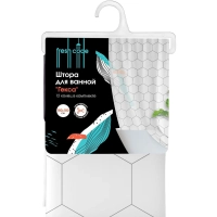 Штора для ванной с принтом Гекса, 180х180см