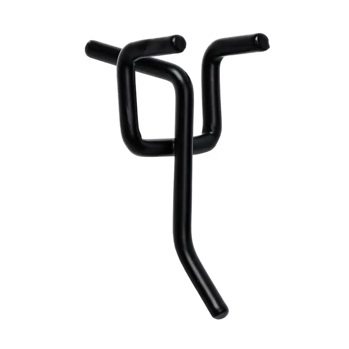 Крючок одинарный для металлической перфорированной панели, d=3.2 мм, L=5 см, шаг 25 мм, чёрный