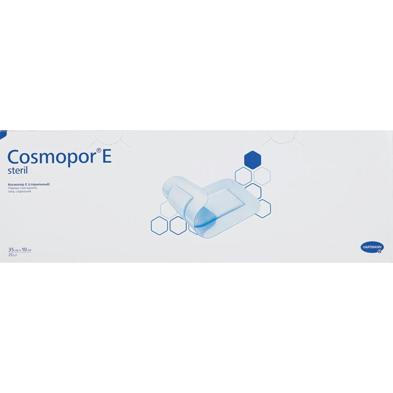 Повязка самоклеящ.стер п/операц. 35х10см25шт,COSMOPOR E9010370\901 024