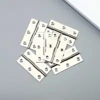 Петля для шкатулки металл с прямыми углами серебро  набор 6 шт 3,7х6,7 см