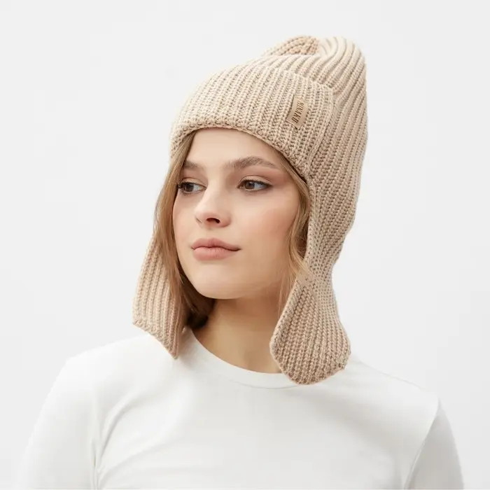 Шапка-ушанка MINAKU, р-р 56-58, цвет кремовый Шапка-ушанка MINAKU, р-р 56-58, цвет кремовый