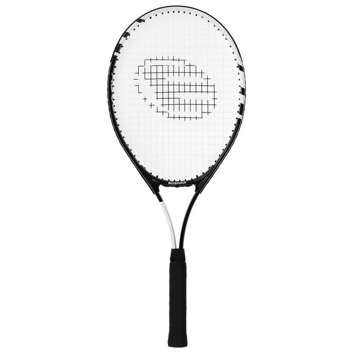 Ракетка для большого тенниса BOSHIKA ADULT, алюминий, 27'', цвет чёрно-белый Ракетка для большого тенниса BOSHIKA ADULT, алюминий, 27'', цвет чёрно-белый