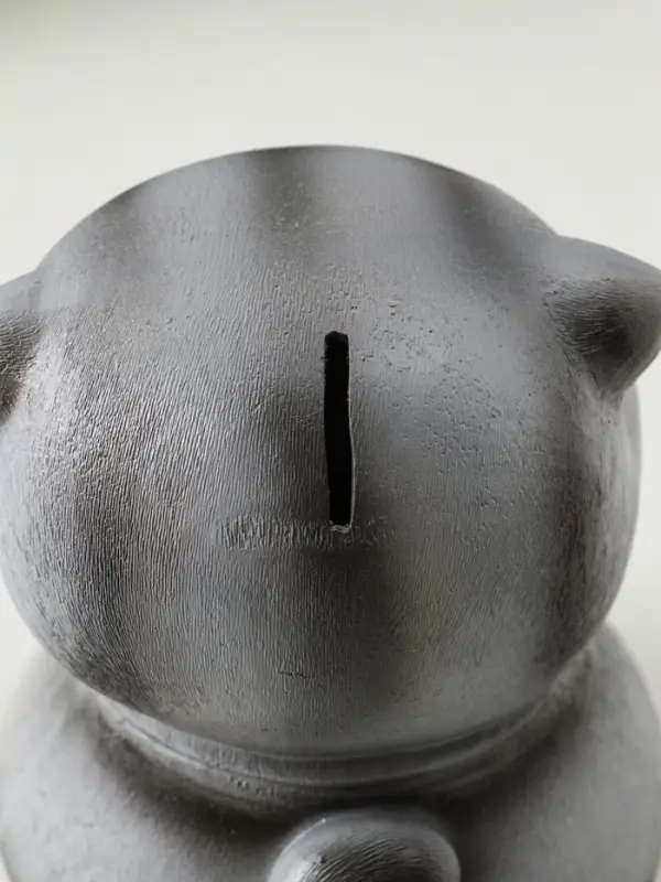 Копилка Копилка "Кот Дзен" серый, 16х14х14,5 см