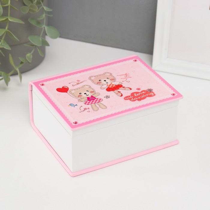 Шкатулка музыкальная механическая Шкатулка музыкальная механическая "Мишки с шариками" 15х12х7 см