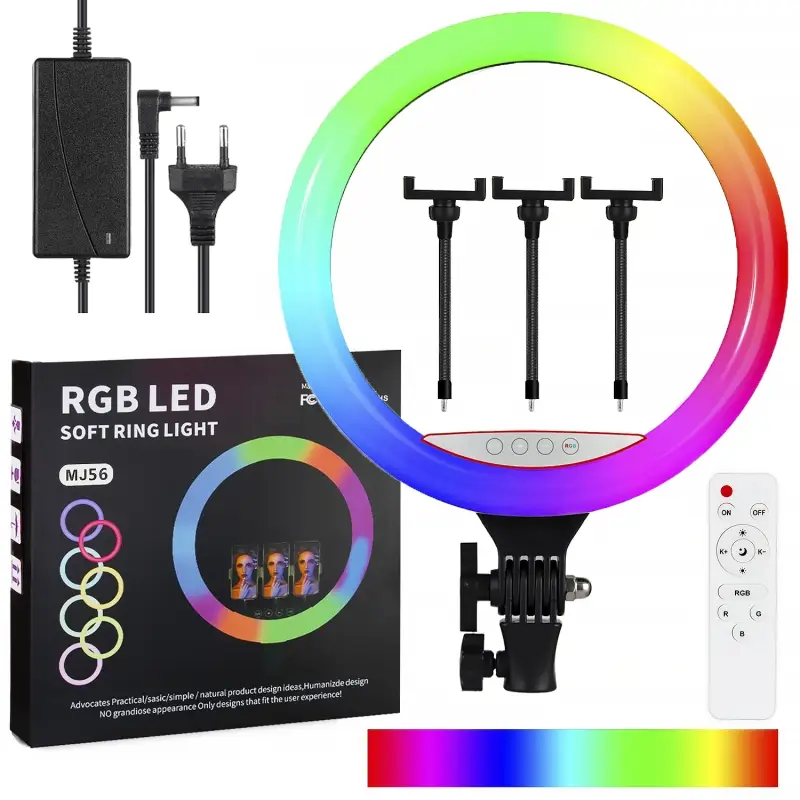 Селфи кольцо 56см MJ56 22" RGB (без штатива) (10шт/кор)