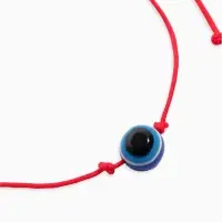 Браслет-оберег &laquo;Красная нить&raquo;, глазик крупный, синий, d=5.5 см