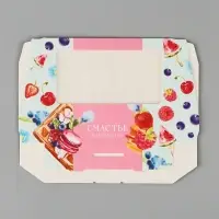 Коробка подарочная с окном &laquo;Счастье в моменте&raquo;, 20&times;12&times;4 см, самосборная