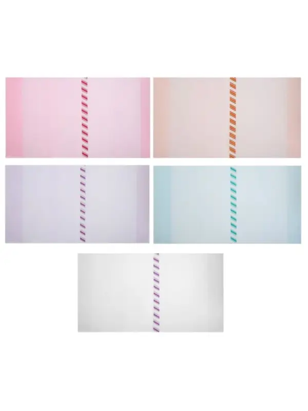 Набор обложек ПЭ 5 штук, 265&times;500 мм, 200 мкм, для учебника Петерсон, универсальная, с закладкой, МИКС