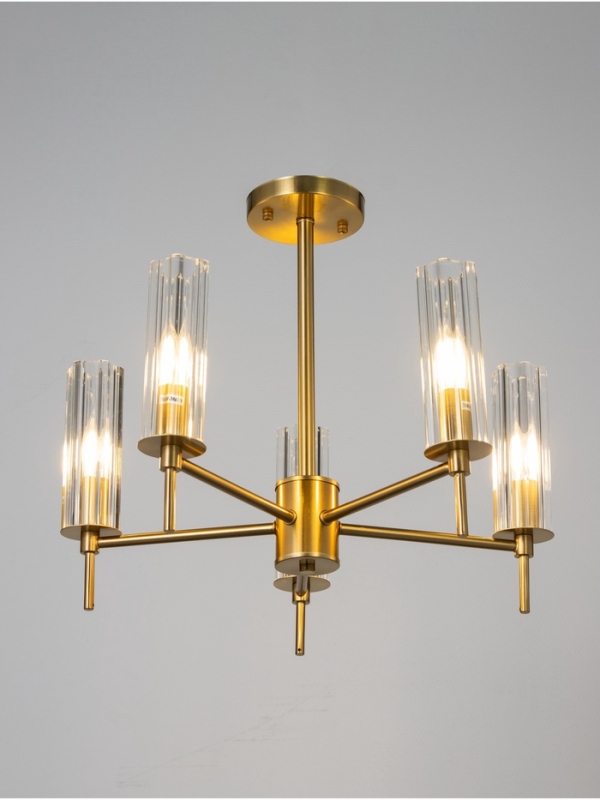 Люстра Люстра "Лондон" 5х40Вт Е27 бронза 51х51х41см