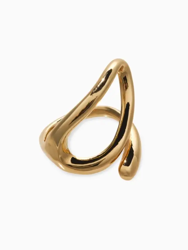 Кольцо медь "Витое", цвет золото, безразмерное