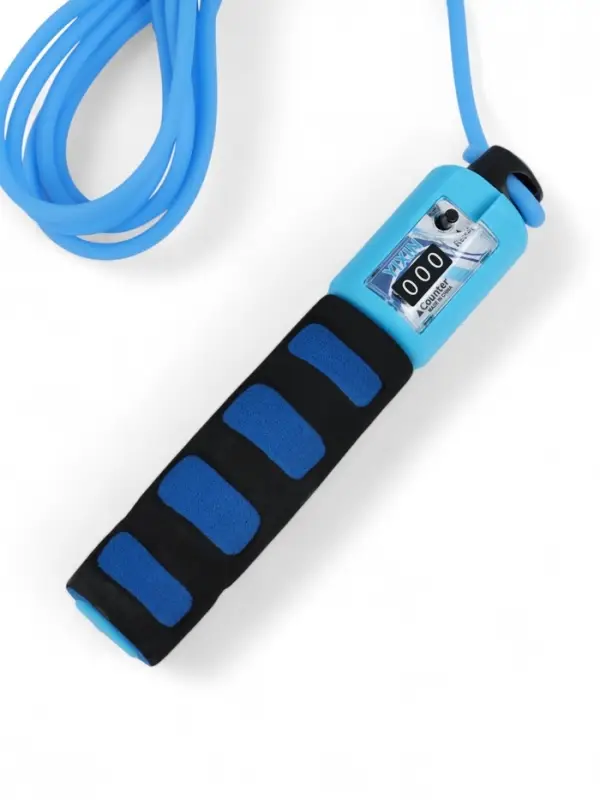 Скакалка спортивная ONLYTOP, 2.8 м, регулируемая, со счётчиком, цвет МИКС