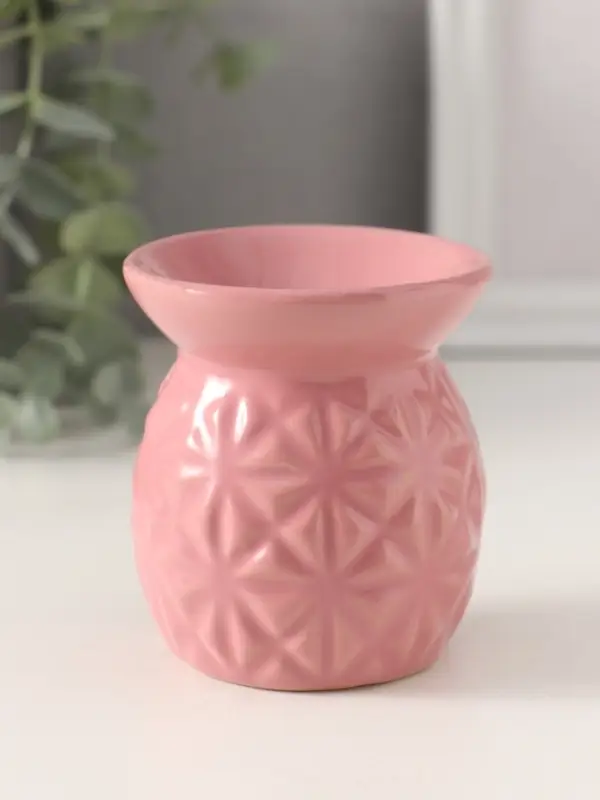 Аромалампа для эфирных масел &laquo;Рисунок из треугольников&raquo;, керамика, 7.5&times;6.5&times;6.5 см, МИКС