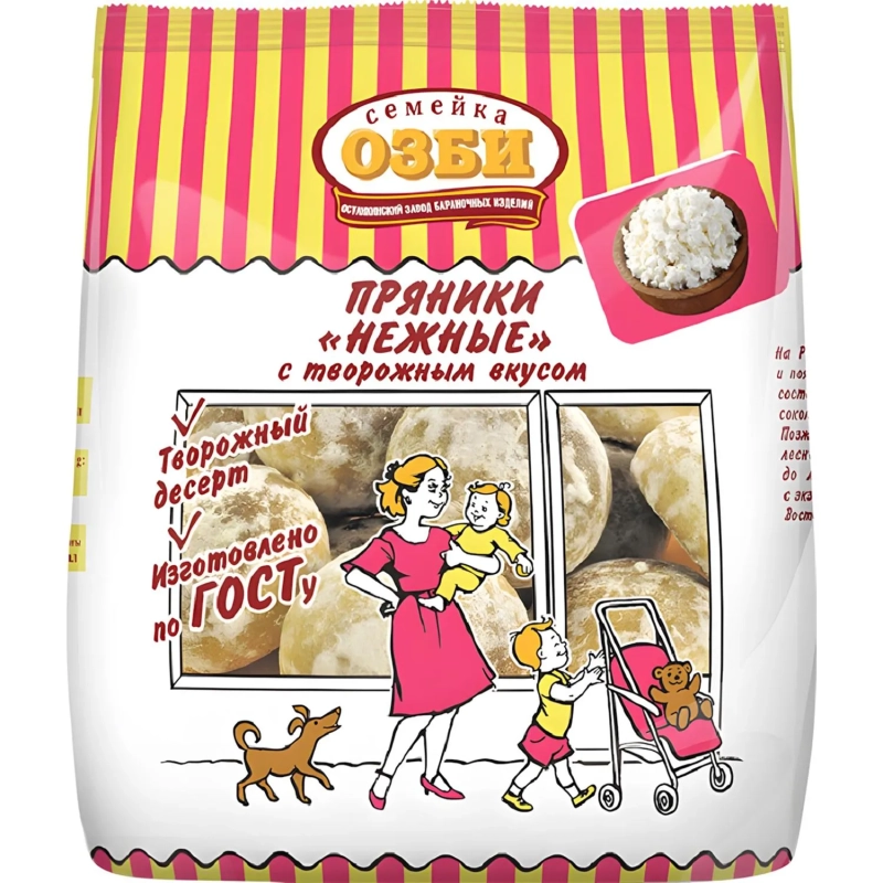 Пряники Семейка ОЗБИ заварные Нежные, 400г