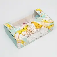 Коробка для эклеров, кондитерская упаковка, 5 вкладышей, &laquo;Для тебя&raquo;, 25.2&times;15&times;7 см