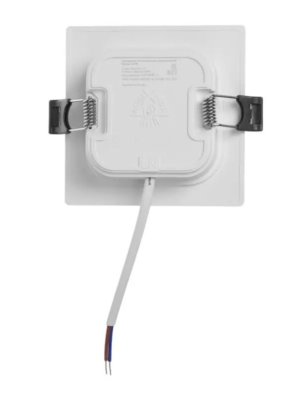 Светильник встраиваемый &laquo;Даунлайт&raquo;, светодиодный, 5 Вт, 6500K, 475 Лм, 220 В, 90&times;25 мм, квадратный, белый