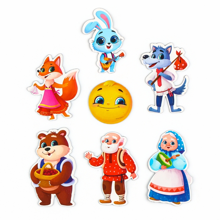 Набор развивающих магнитов. Театр по мотивам русской народной сказки «Колобок» Набор развивающих магнитов. Театр по мотивам русской народной сказки «Колобок»