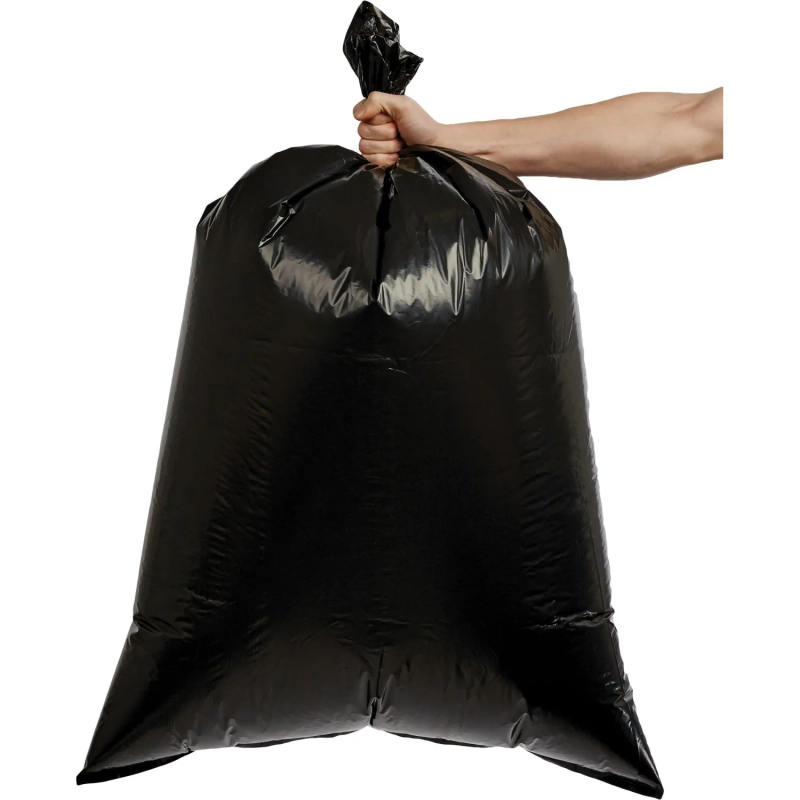 Мешки для мусора ПВД 100л 50мкм 10шт/уп черные 70х110см_СПБ