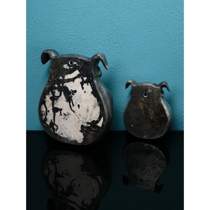 Набор настенных фигур «Собака», полистоун, 25 см, цвет серебро Набор настенных фигур «Собака», полистоун, 25 см, цвет серебро