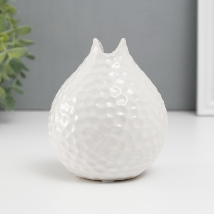 Подсвечник керамика на 1 свечу  Подсвечник керамика на 1 свечу "Гранат" d=4,5 см белый 10х10х11,5 см